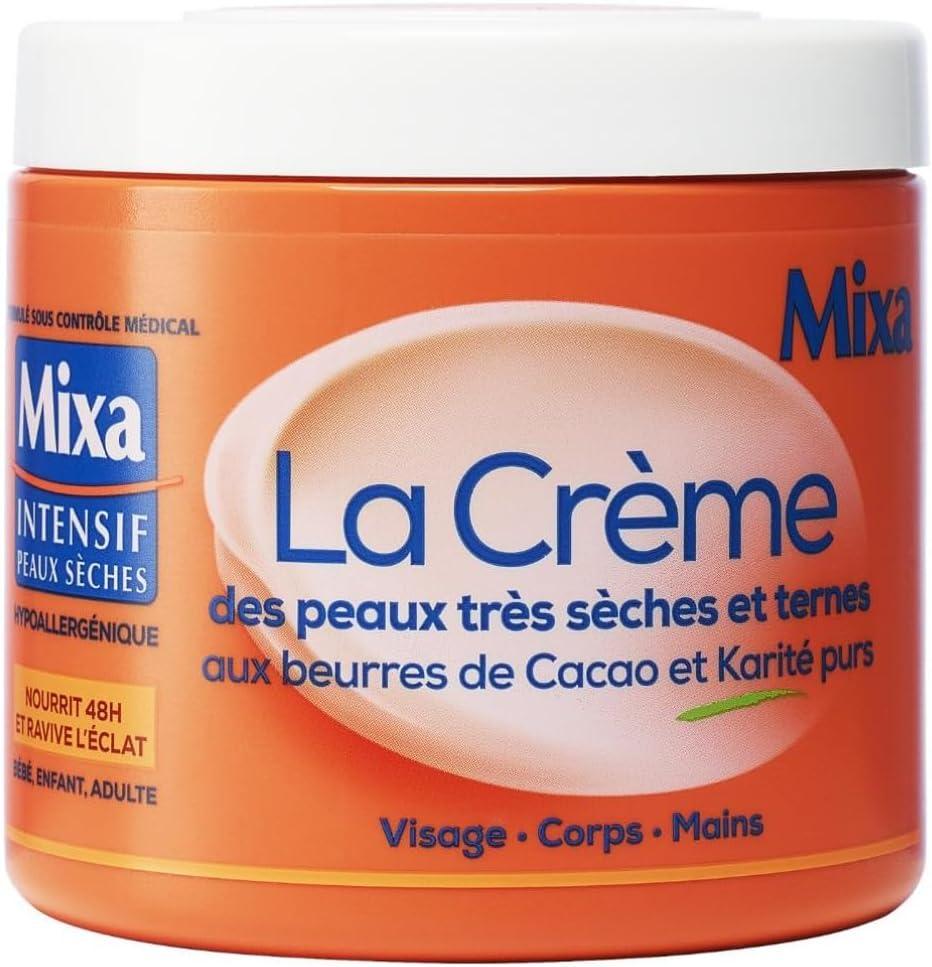Mixa Crème nourrissante - Beurre de cacao & karité - Peaux très sèches & ternes - 400 ml
