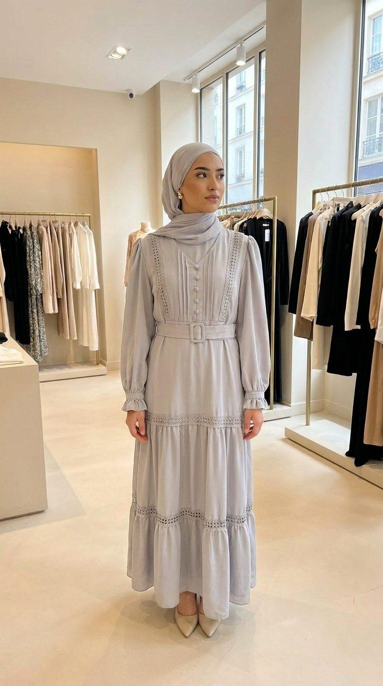 Robe Longue Élégance Perle